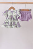 Purple Floral Bloomer Set Aaria Tees