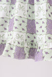 Purple Floral Smocked Bloomer Set Aaria Tees