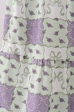 Purple Floral Smocked Women Dress Aaria Tees