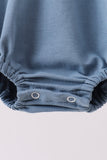 Blue Farm Tractor Embroidered Bubble Aaria Tees