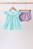 Blue under the sea Embroidered Bloomer Set Aaria Tees