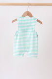 Blue stripe under the sea Embroidered Jon Jon Aaria Tees