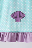 Blue under the sea Embroidered Set Aaria Tees