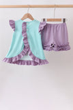Blue under the sea Embroidered Set Aaria Tees