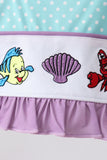 Blue under the sea Embroidered UPF Swim Set Aaria Tees