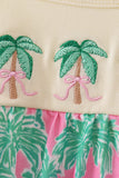 Palm Tree Embroidered Bubble Aaria Tees