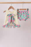 Palm Tree Embroidered Bloomer Set Aaria Tees