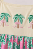 Palm Tree Embroidered Dress Aaria Tees