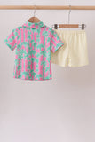 Palm Tree Embroidered Set Aaria Tees