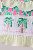 Palm Tree Smocked UPF Swim Set Aaria Tees