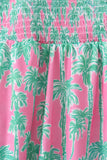 Palm Tree Smocked Women Dress Aaria Tees