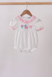 Pink Bow Ruffle Bubble - Aaria Tees Aaria Tees
