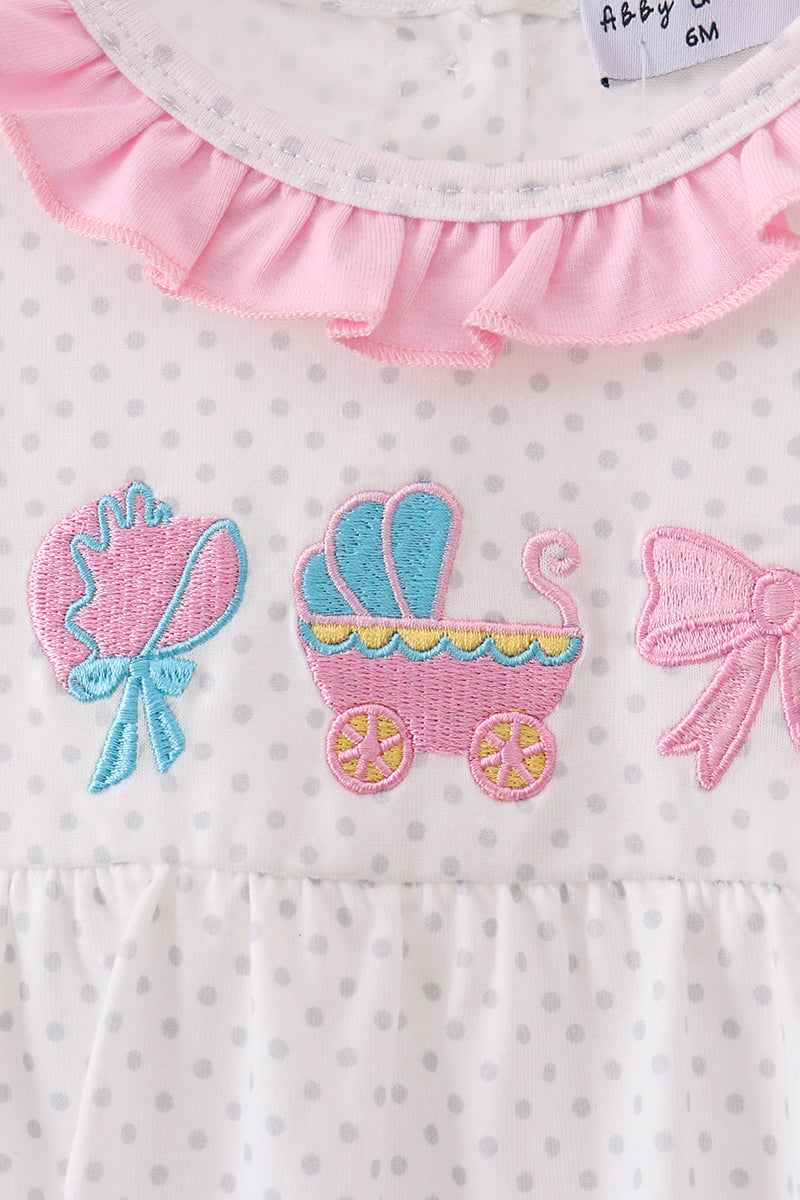 Pink Bow Ruffle Bubble - Aaria Tees Aaria Tees