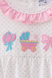 Pink Bow Ruffle Bubble - Aaria Tees Aaria Tees