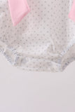 Pink Pencil ABC embroidery dot bubble Aaria Tees