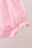 Pink Pencil ABC embroidery gingham bloomer set Aaria Tees