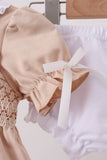 Khaki Puppy Smocked Bloomer Set Aaria Tees