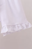 Khaki Puppy Smocked Ruffle Shorts Set Aaria Tees