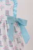 Blue Boots Ruffle Bubble Aaria Tees