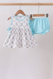 Blue Boots Print Bloomer Set - Aaria Tees Aaria Tees