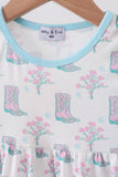 Blue Boots Print Bloomer Set - Aaria Tees Aaria Tees