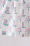 Blue Boots Print Bloomer Set - Aaria Tees Aaria Tees