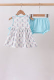 Blue Boots Print Bloomer Set - Aaria Tees Aaria Tees
