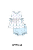 Blue Boots Print Bloomer Set Aaria Tees