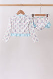 Blue Boots Ruffle Rashguard Set - Aaria Tees Aaria Tees