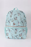 Green duck print backpack Aaria Tees