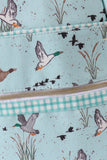 Green duck print backpack Aaria Tees