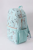 Green duck print backpack Aaria Tees