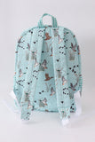 Green duck print backpack Aaria Tees