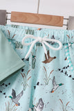 Green Duck Pocket Shorts Set Aaria Tees
