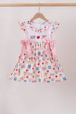 Pink Apple Embroidered Dress Aaria Tees