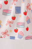 Pink Apple Embroidered Dress Aaria Tees