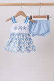 Blue Shells Embroidered Bloomer Set Aaria Tees
