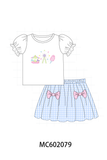 Carousel Embroidered Skorts Set Aaria Tees