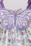 Purple Butterfly Applique Shorts Set - Aaria Tees Aaria Tees
