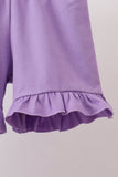 Purple Butterfly Applique Shorts Set - Aaria Tees Aaria Tees