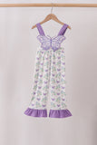 Purple Butterfly Applique Jumpsuit Aaria Tees