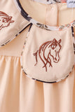 Khaki horse embroidery ruffle shorts set - Aaria Tees Aaria Tees