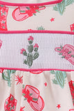 Pink Boots Smocked Bubble Aaria Tees