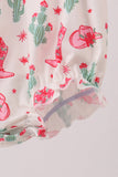 Pink Boots Smocked Bubble Aaria Tees