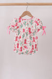 Pink Boots Smocked Bubble Aaria Tees