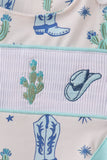 Blue Boots Smocked Jon Jon Aaria Tees