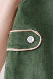 Green Corduroy Jon Jon Set - Aaria Tees Aaria Tees
