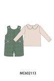 Green Corduroy Jon Jon Set Aaria Tees