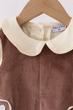 Brown Corduroy Jon Jon Set - Aaria Tees Aaria Tees