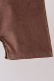 Brown Corduroy Jon Jon Set - Aaria Tees Aaria Tees
